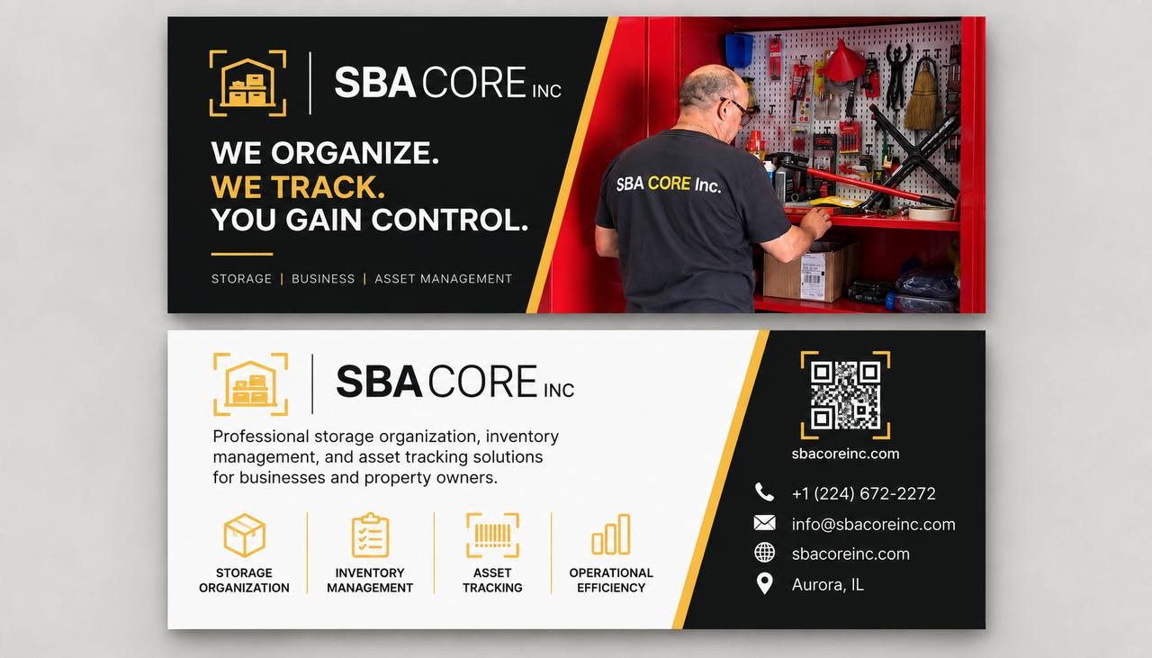 SBA CORE business card design